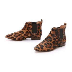 Madewell Nico Leopard Print Calf Hair Ankle Boots